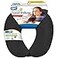 Cloudz Dual Comfort Microbead Airplane Travel Neck Pillow Super Soft Cozy Plush Fabric on One Side Cool Relaxing Spandex on The Other Customize Your Comfort and Support at Home or On The GoBlack