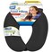 Cloudz Dual Comfort Microbead Airplane Travel Neck Pillow Super Soft Cozy Plush Fabric on One Side Cool Relaxing Spandex on The Other Customize Your Comfort and Support at Home or On The GoBlack