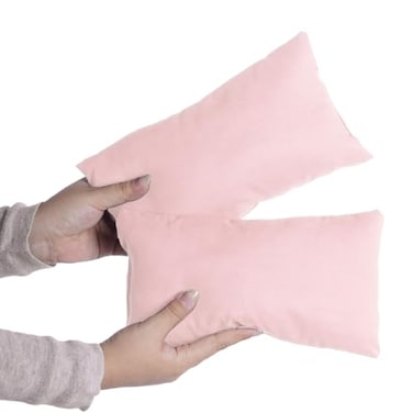 Marrywindix Tiny Pillow 2 Pack Small Decorative Pillow 95 x 55 in Travel Pillows Soft Pet Pillow for Camping Travel Sleeping Bed Sofa Neck Knee Wrist Support Pink