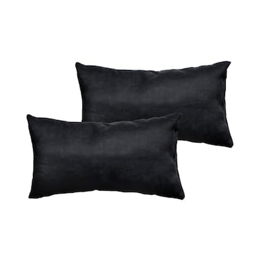 Marrywindix Tiny Pillow 2 Pack Small Decorative Pillow 95 x 55 in Travel Pillows Soft Pet Pillow for Camping Travel Sleeping Bed Sofa Neck Knee Wrist Support Black