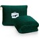 EverSnug Travel Blanket Pillow 68x42 Premium UltraSoft Microfleece 2 in 1 Compact Packable Flight Blanket with Soft Bag Pillowcase Hand Luggage Sleeve and Backpack Clip Forest Green