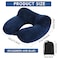 Sintuff 2 Pack Inflatable Travel Pillow for Airplanes Inflatable Neck Flight Pillows with Compact Bag and Blindfold for Traveling Airplane Train Car OfficePeacock Green and Blue
