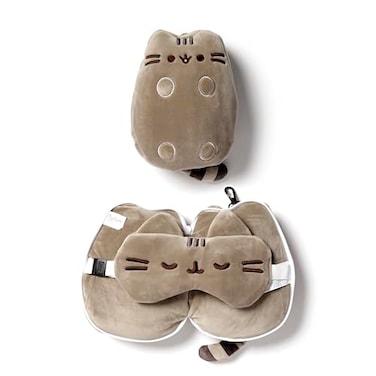 Puckator Relaxeazzz Pusheen Cat Shaped Travel Pillow Eye Mask
