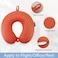 Gosider Orange Memory Foam Velvet Travel Neck Pillow for Airplane Car Train