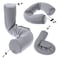 DotDot DotDot Twist Memory Foam Travel Pillow for Airplanes Travel Neck Pillow for Sleeping Airplane Pillow for Neck Support Chin Lumbar and Leg Adjustable Bendable Neck Roll Pillow Gray