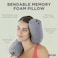 DotDot DotDot Twist Memory Foam Travel Pillow for Airplanes Travel Neck Pillow for Sleeping Airplane Pillow for Neck Support Chin Lumbar and Leg Adjustable Bendable Neck Roll Pillow Gray