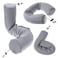 DotDot DotDot Twist Memory Foam Travel Pillow for Airplanes Travel Neck Pillow for Sleeping Airplane Pillow for Neck Support Chin Lumbar and Leg Adjustable Bendable Neck Roll Pillow Gray