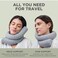 DotDot DotDot Twist Memory Foam Travel Pillow for Neck Chin Lumbar and Leg Support Cotton Cover Snap Closure Grey
