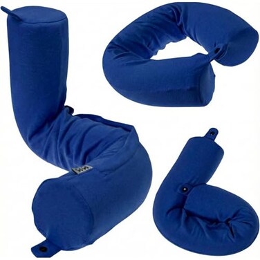 DotDot DotDot Twist Memory Foam Travel Pillow for Airplanes Travel Neck Pillow for Sleeping Airplane Pillow for Neck Support Adjustable Bendable Neck Roll Pillow Sapphire One Size