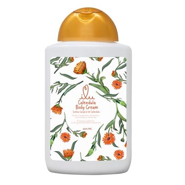 ILU Calendula Body Cream 300 ml moisturizing cream waterbased hydration for sensitive dry skin plantpowered body lotion