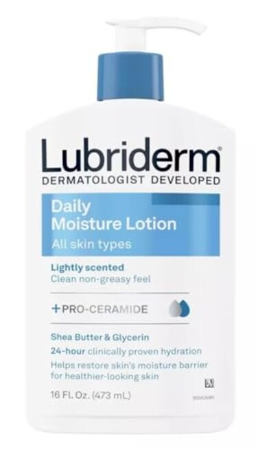 Lubriderm Daily Moisture Hydrating Body and Hand Lotion with Vitamin B5 NonGreasy 16 fl Oz Package may vary