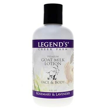 Legend's Creek Legends Creek Farm Goat Milk Lotion Moisturizing Goat Milk Body Lotion for Body Hand Face 9 oz Body Moisturizer with Shea Butter Sunflower Oil Aloe Handmade in USA Rosemary Lavender L