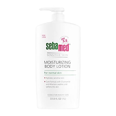SEBAMED Moisturizing Body lotion pH 55 for Sensitive Skin Hypoallergenic Dermatologist Recommended Hydrating Moisturizer 338 Fluid Ounces 1 Liter