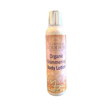 GLIMMER GODDESS Organic Body Lotion Sexy Level 2 Gold Shimmer 8 oz