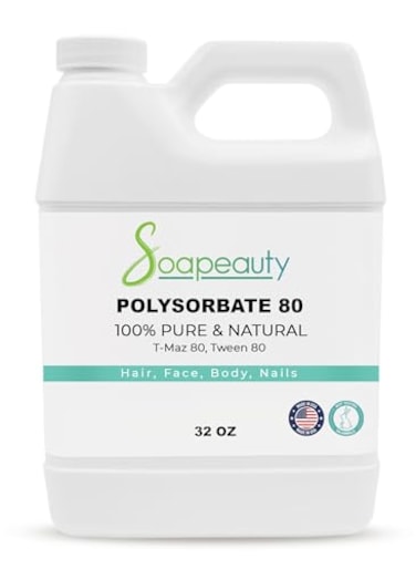 Soapeauty Polysorbate 80 Tween 80 TMaz 80 100 Pure Cosmetic Grade Solubilizer Emulsifier For Skincare Bath Body DIY Formulations 32 oz
