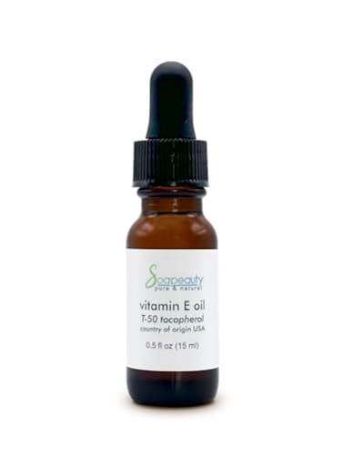 Soapeauty TOCOPHEROL T50 Vitamin E Oil 100 Pure and Natural Skin Face Body Nails Scars Dark Spots Antiaging Repair MultiPurpose Moisturizer 05 fl oz