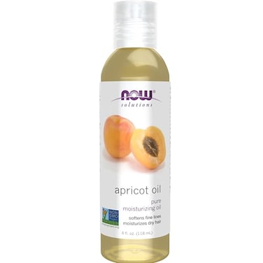 NOW Foods Solutions Apricot Kernel Oil Hair Moisturizer Rejuvenating Skin Oil Softens Fine Lines 4Ounce
