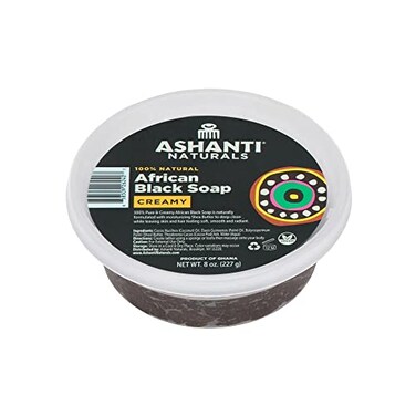 Ashanti Naturals 100 AFRICAN CREAMY BLACK SOAP 8 OZ