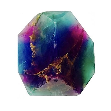 SoapRocks Fluorite SoapRock by TS Pink 6 oz Decorative Glycerin Soap Gemstone Soap that looks like a Rock EarthFriendly Packaging