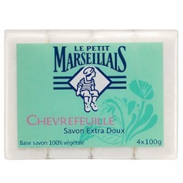 Le Petit Marseillais Bath and Body 4 Soaps 4 Barsx100g400g Chevrefeuille