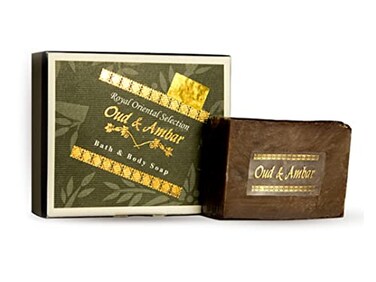 Oud And Oud Ambar By Maison De Kashlan Bath Body Soap Organic Hand made infused with Royal Oud and golden Amber 150 Gr