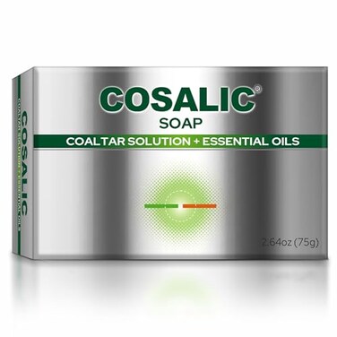 SALVE Cosalic Coal Tar Bathing Bar with Essential Oils 75 g 264 oz Gentle Cleansing Bar for Daily Use Supports Smooth Healthy Looking Skin with a Refreshing Feel