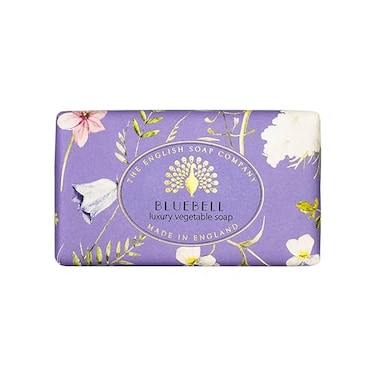 The English Soap Company Vintage Wrapped Soap Bar Luxury Bluebell Shea Butter Soap Bar Bluebell Scent 190g