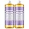 Dr. Bronner's Dr Bronners Magic Soap PureCastile Liquid Soap Lavender 32 ounce 2Pack Regenerative Organic Certified Oils 18in1 Uses Body Hair Laundry Pets Dishes Concentrated Vegan NonGMO