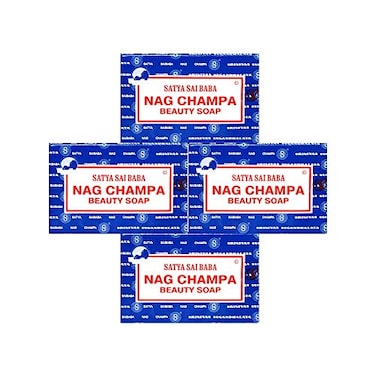 Satya Nag Champa Sai Baba Natural Soap Large 150 g 5 oz 4 Piece