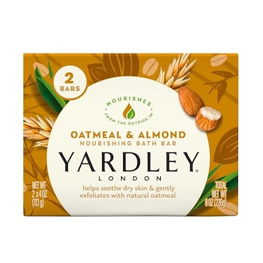 Yardley London Oatmeal and Naturally Moisturizing Bath Bar Almond Pack of 2