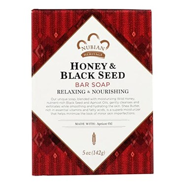 Nubian Heritage Soap Bar Honey and Black Seed 5 Ounce