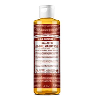 Dr. Bronner's Dr Bronners Magic Soaps Liquid Castile Soap Eucalyptus 8 oz 3 pack