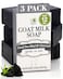 Southern Natural Activated Charcoal Soap Bar 3 Pack Face and Body Soap For Sensitive Skin With Dead Sea Mud Goat Milk Peppermint Essential Oil