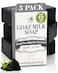 Southern Natural Activated Charcoal Soap Bar 3 Pack Face and Body Soap For Sensitive Skin With Dead Sea Mud Goat Milk Peppermint Essential Oil