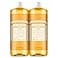 Dr. Bronner's Dr Bronners Magic SoapPureCastile Liquid Soap Citrus 32oz 2PackRegenerative Organic Certified Oils 18in1 Uses Body Hair Laundry Pets Dishes Concentrated Vegan NonGMO