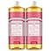 Dr. Bronner's Dr Bronners PureCastile Magic Liquid Soap Rose 32 Ounce 2Pack Made with Regenerative Organic Certified Oils 18in1 Uses Face Hair Hand Body Soap Laundry Pets Concentrated Vegan