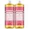 Dr. Bronner's Dr Bronners PureCastile Magic Liquid Soap Rose 32 Ounce 2Pack Made with Regenerative Organic Certified Oils 18in1 Uses Face Hair Hand Body Soap Laundry Pets Concentrated Vegan