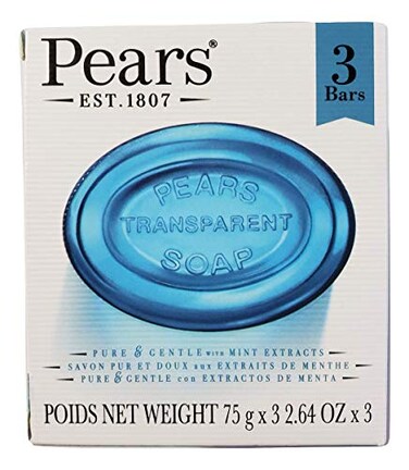 Unilever Pears Soap with Mint Extract 35 Ounce Bars 3 Each