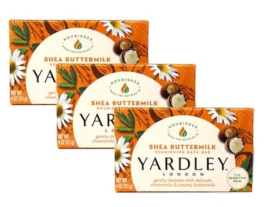 Yardley Shea Buttermilk Bath Bar 4oz 3 Pack