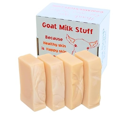 Goat Milk Stuff Soap PURITY AllNatural Unscented Fresh Soap Bar Gentle on Sensitive Skin Handmade Box of 4