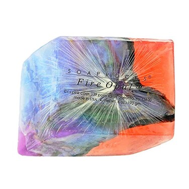 SoapRocks TS Pink FireOpal Soap that looks like a Rock 6 oz Gem Rocks Birthstone Jabn Gemstone