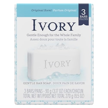 Ivory Simply Bath Bar for Unisex 3 Count
