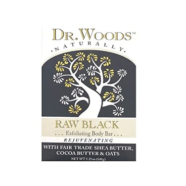Dr. Woods Drwoods Dr Woods Naturals Exfoliating Bar Soap Raw Black 525 Oz