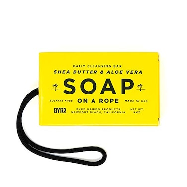 BYRD Hairdo BYRD Hydrating Soap on a Rope Daily Cleansing Face and Body Bar with Shea Butter Aloe Vera Gel and Sea Salt 9 Oz