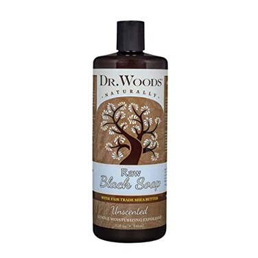 Dr. Woods Drwoods Dr Woods Liquid Raw Black Soap With Fair Trade Shea Butter Unscented 32 Oz