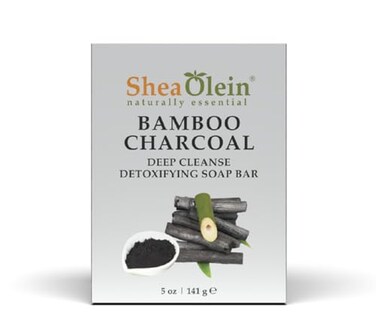 SheaOlein Naturally Essential BAMBOO CHARCOAL Deep Cleanse Detoxifying Soap Bar 5 oz