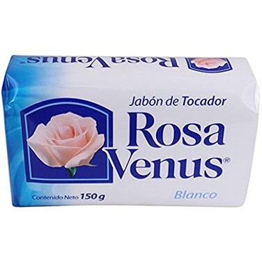 ROSA Jabon Rosa Venus Blanco Clasico 150 g 529 oz Soap Bar Classic Bathing Natural Mexican smooth soothing gentle scent foaming shower and bath hand choose jabon tocador