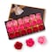 Little World Bath Soap Rose Flower Floral Scented Rose Petals for Bath Petals Body Soap in Gift Box for Valentines Day Anniversary Birthday Mothers Day 18 Pcs Pink
