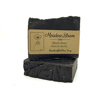 Hunter Cattle HUNTER CATTLE CO ESTD 2004 HC Meadow Bloom Tallow Bar Soap Charcoal 2 Pack Made with All Natural 100 Grass Fed Tallow Handmade Soap Bar Great for Face or Body Soap
