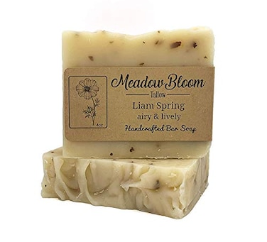 Hunter Cattle Co ESTD 2004 HC Meadow Bloom Tallow Bar Soap Rosemary Spearmint Single Pack Made with All Natural 100 Grass Fed Tallow Handmade Soap Bar Great for Face or Body Soap